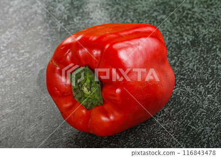 Red ripe Bulgarian bell pepper Red ripe Bulgarian bell pepper 116843478