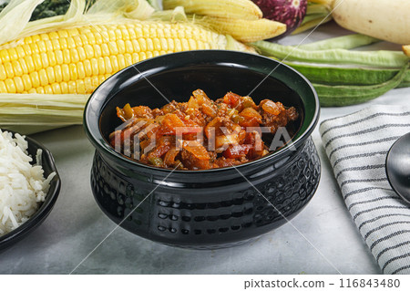 Mexican cuisine - Chili Con carne Mexican cuisine - Chili Con carne 116843480