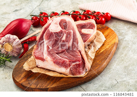 Raw pork knuckle for roast Raw pork knuckle for roast 116843481