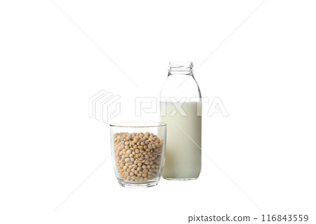 PNG, Soy and milk, isolated on white background 116843559