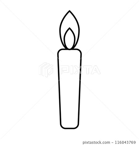 蠟燭的線條畫插圖 蠟燭的線條畫插圖 116843769