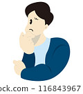 Man thinking with hand on chin 116843967