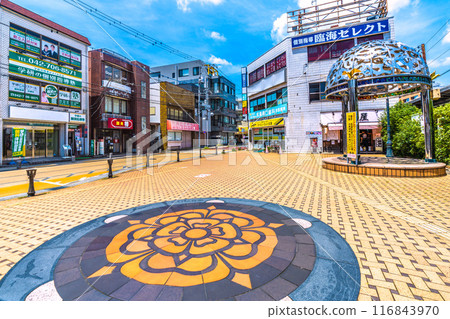 Tokyo cityscape in July, Japan. View of the Rose Square at the south exit of Naruse Station on the JR Yokohama Line in Machida City, etc. (21st) 116843970