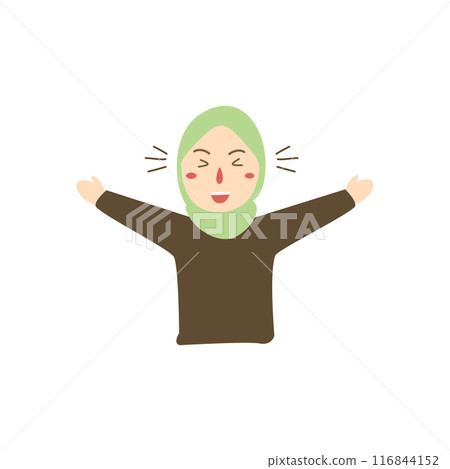 happiness girl wearing hijab happiness girl wearing hijab 116844152