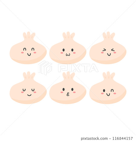 cute happy dim sum  116844157