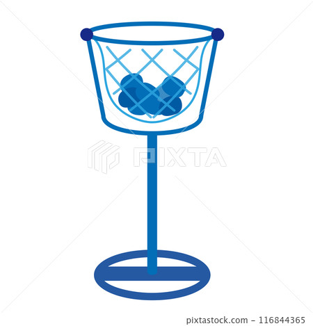 運動日使用的藍色球籃 116844365