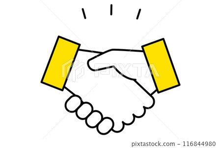 Businessmen's handshake, target, goal achievement, goal business icon 116844980