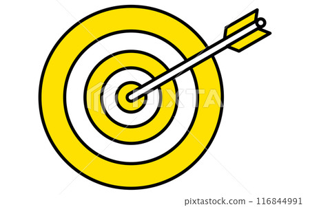 Arrow hitting the target, target, goal achievement, goal business icon 116844991