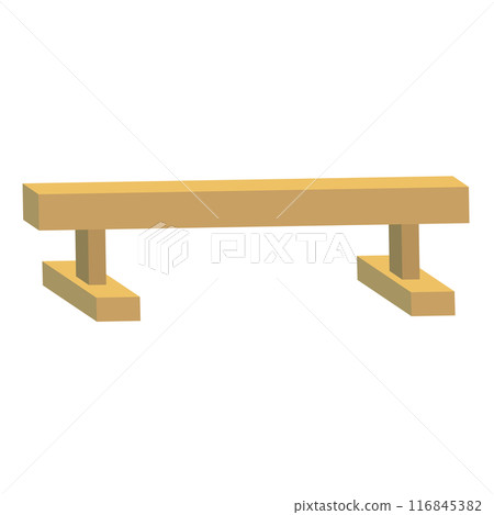 Simple low balance beam illustration Simple low balance beam illustration 116845382