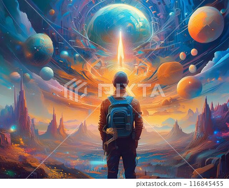 太空某處繁榮文明的景觀 116845455