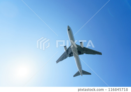 Airplane blue sky Airplane blue sky 116845718