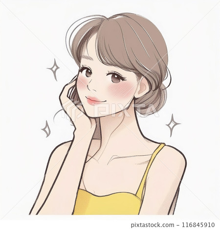 婦女和女孩插畫素材 116845910