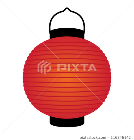 Traditional red lantern (round) illustration material 116846142