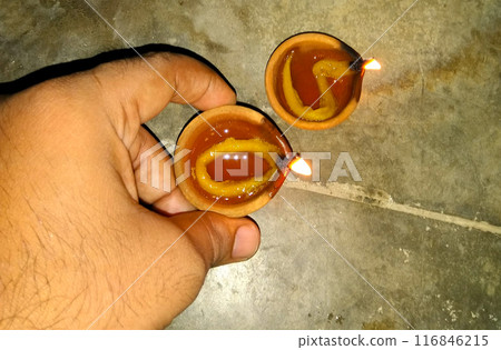 A picture of soil lamp with selective focus A picture of soil lamp with selective focus 116846215