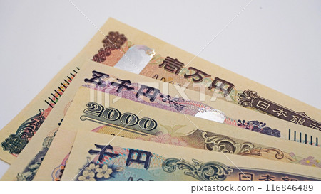 New banknotes (10,000 yen, 2,000 yen, 5,000 yen, 1,000 yen) 116846489