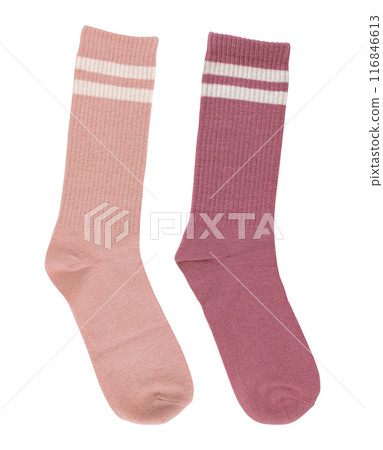 cotton long socks isolated on white background 116846613