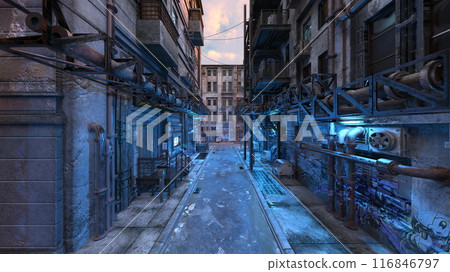 ruined city 116846797