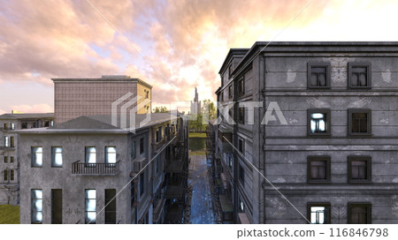 ruined city 116846798
