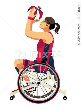 Female wheelchair basketball player 2 116846898