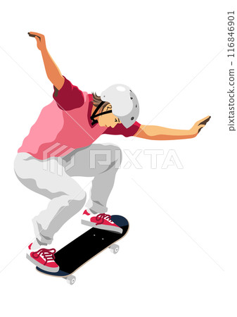 Female skateboarder Female skateboarder 116846901