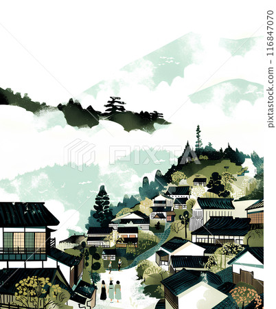 可眺望富士山2的溫泉街 可眺望富士山2的溫泉街 116847070