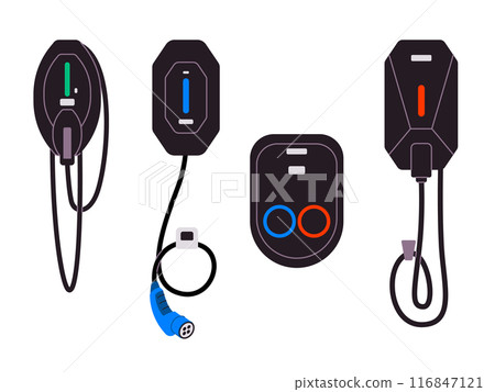 EV wall charger cable box plug-in electric vehicle eco-friendly power solution 116847121