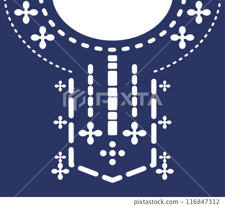 Bessan Palestine Palestinian embroidery traditional style decor art motif pattern blue 116847312