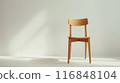 Wooden Chair in a Minimalist Setting 116848104