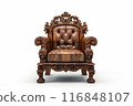 Ornate Leather Chair 116848107