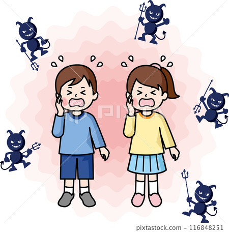 A child crying over tooth decay and germs A child crying over tooth decay and germs 116848251