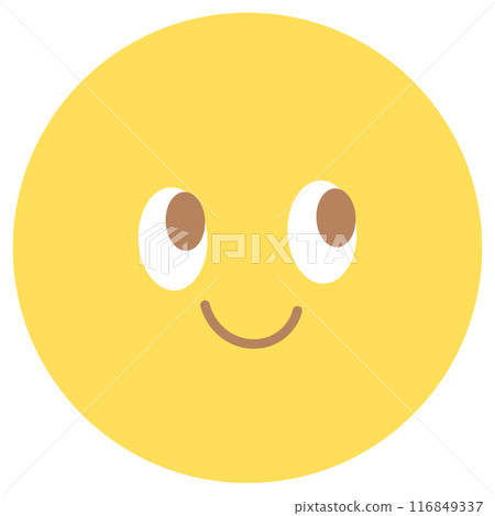 Illustration of happy smiling face png for cartoon character, comic, mascot, plush toy, cute patches, shirt print, souvenir shop, kids, children, sticker, happy emoji, expression, emoticon, kid doll 116849337