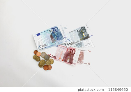 A little old world currency series, EU Euro, taken on a white background A little old world currency series, EU Euro, taken on a white background 116849660