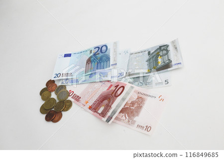 A little old world currency series, EU Euro, taken on a white background A little old world currency series, EU Euro, taken on a white background 116849685