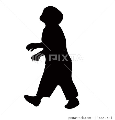a boy running body silhouette vector a boy running body silhouette vector 116850321