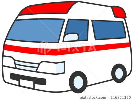 Ambulance illustration icon Ambulance illustration icon 116851350