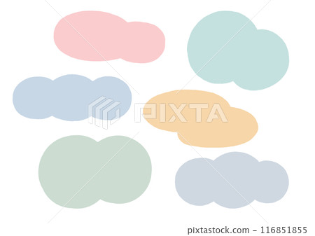 Simple cloud-shaped frame set Simple cloud-shaped frame set 116851855