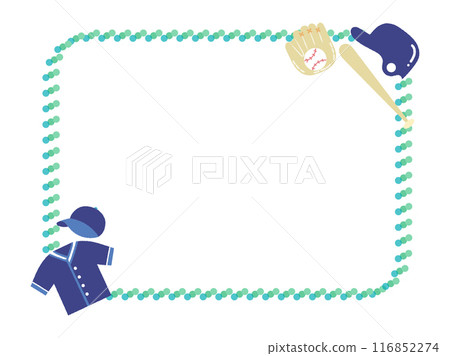 Cute baseball frame 116852274