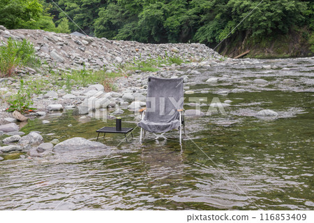 [Cool in the Doshi River along the auto campsite] 116853409