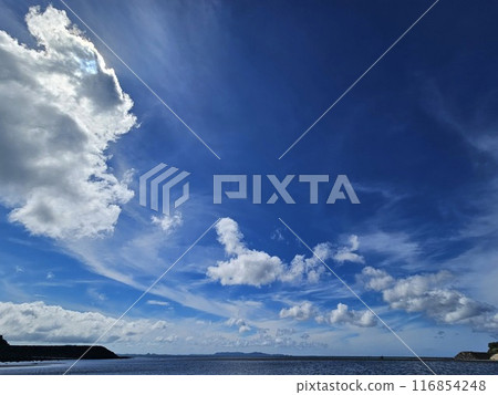 地平線和藍天 地平線和藍天 116854248