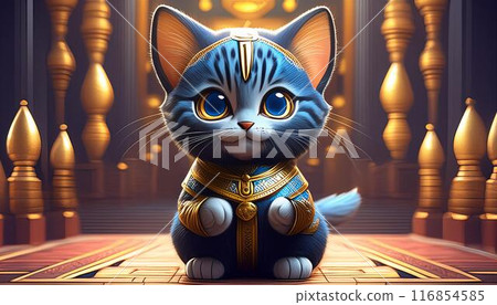 A cat that is a messenger of God and guards the pyramids 116854585