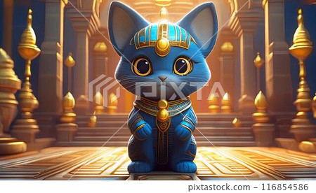 A cat that is a messenger of God and guards the pyramids 116854586