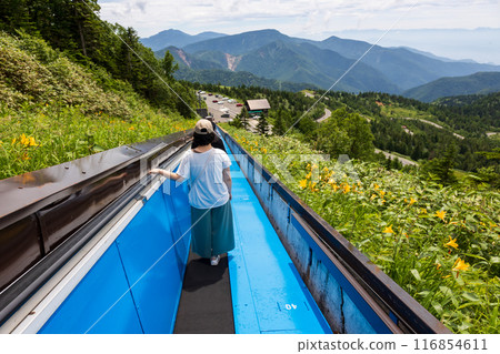 Shiga Kogen in summer - View from Yokoteyama Skyraft 116854611