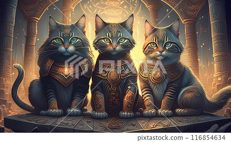 保護金字塔的貓 116854634