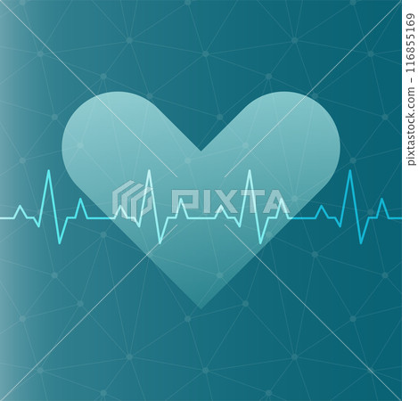 心臟、跳動、脈搏、心電圖影像的插圖 心臟、跳動、脈搏、心電圖影像的插圖 116855169