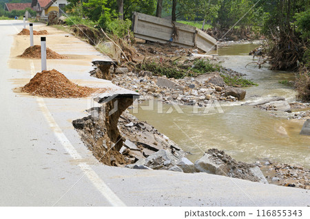 Flood damage Flood damage 116855343