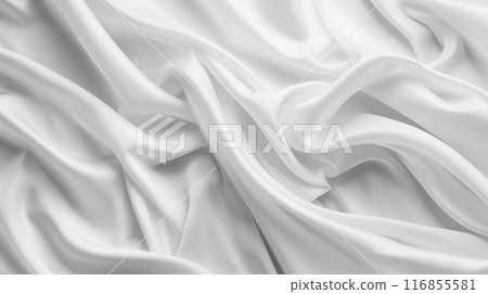 White fabric background  116855581