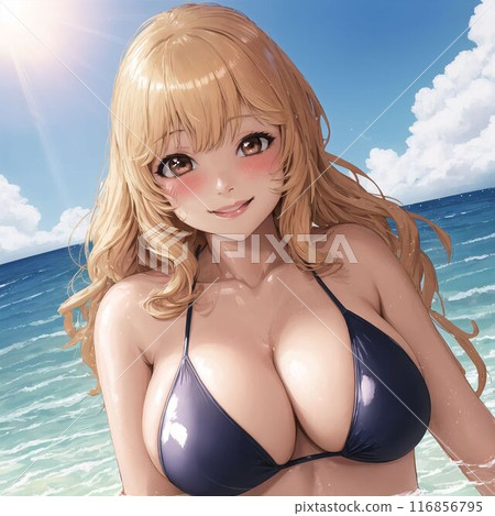 泳裝金髮巨乳美女 116856795