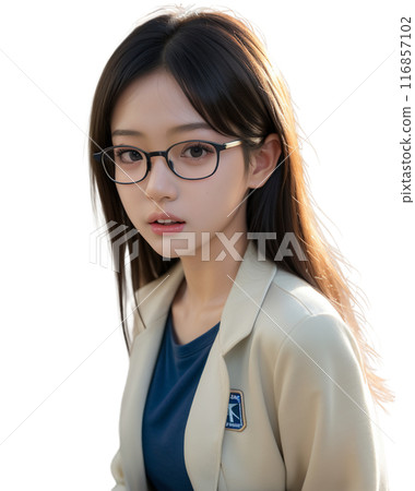 戴眼鏡的女商人 116857102