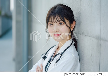 穿著白大褂的美女、醫生、藥劑師“AI生成圖像” 116857938