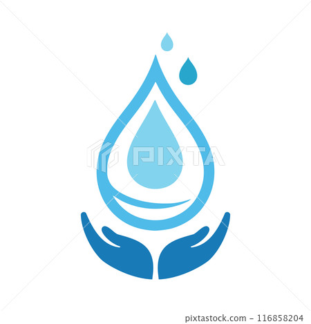 Water wave logo. water drop logo 116858204